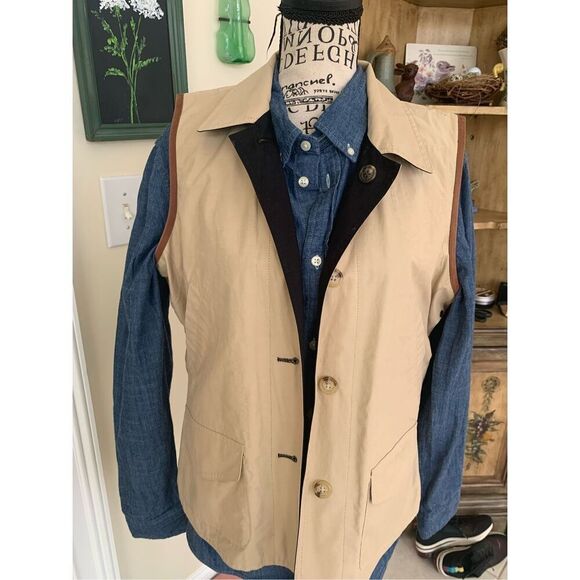 Ralph Lauren Reversible Field Hunting/Skeet Barn Vest Tan Black - Picture 1 of 16